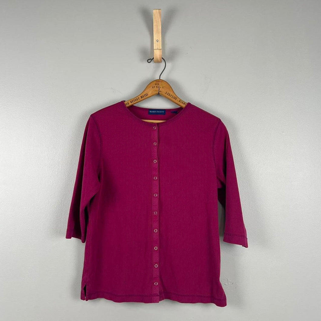 Retro Karen Scott quarter sleeve top