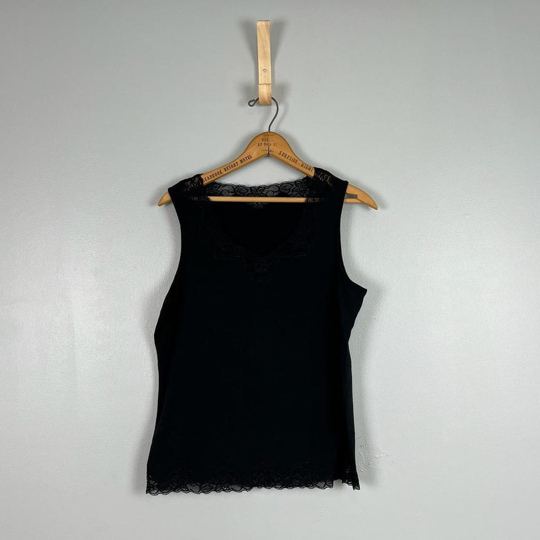 Basic black tank top