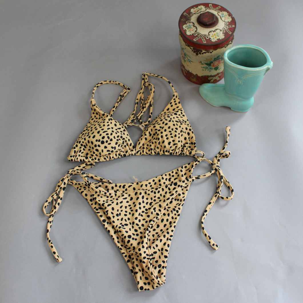 Cheetah print bikini set