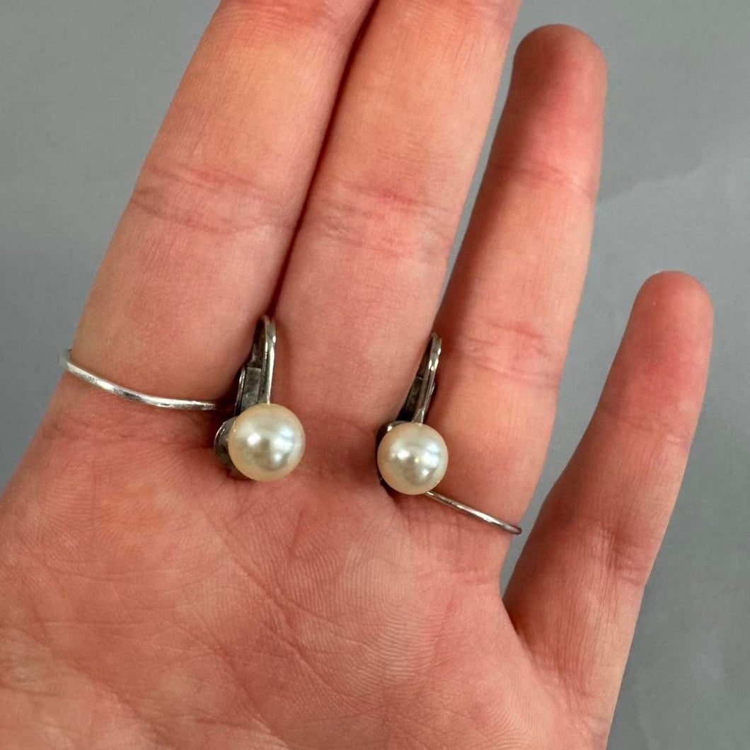 Vintage pearl clip ons