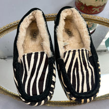 Load image into Gallery viewer, Retro Ugg Australia zebra slippers
