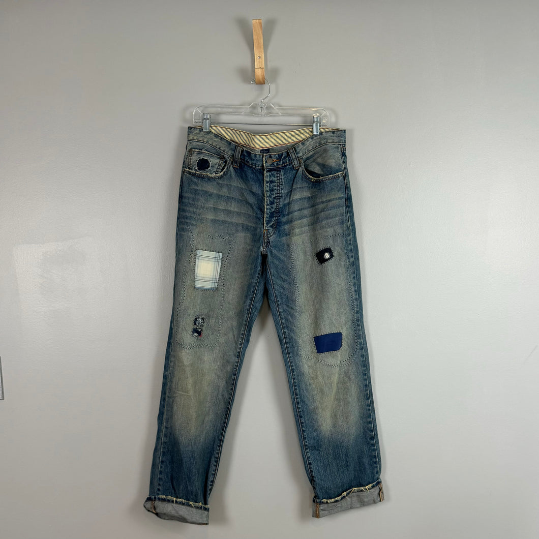 Vintage polo patchwork jeans