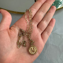 Load image into Gallery viewer, Letter M charm necklace
