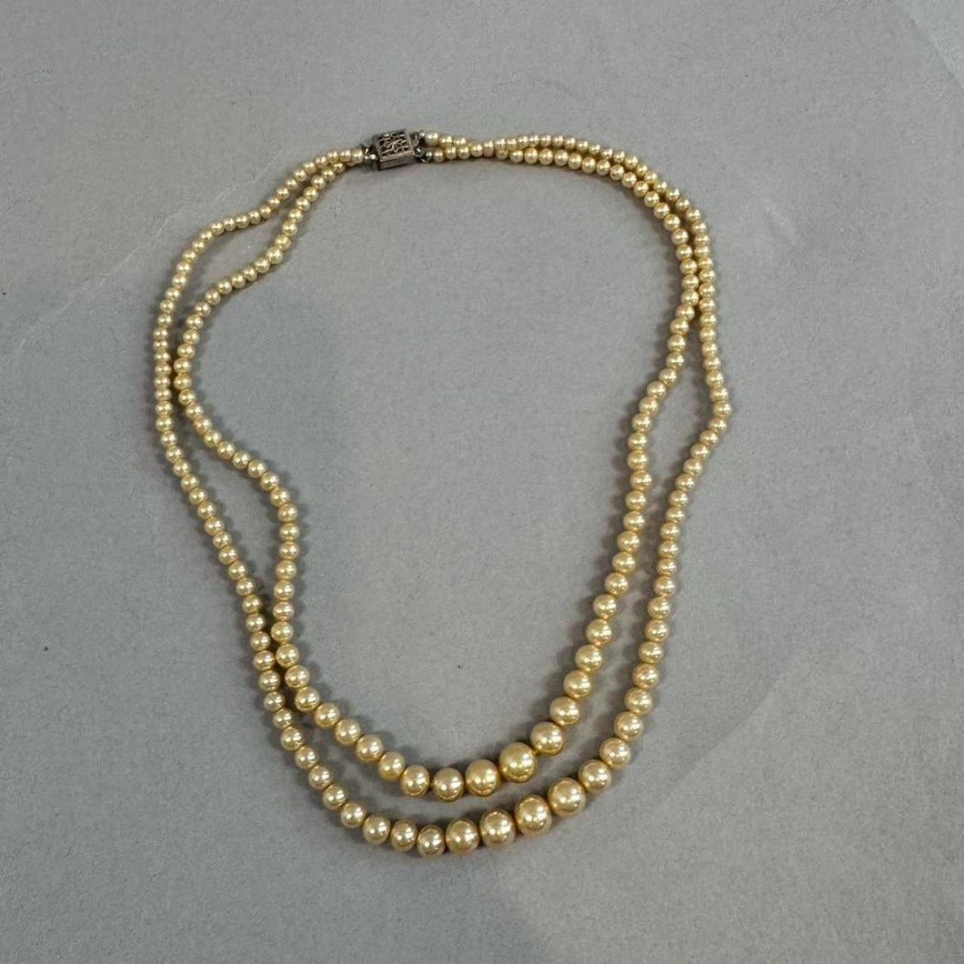 Vintage two strand pearls