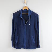 Load image into Gallery viewer, Chico’s Coastal grandma zip up
