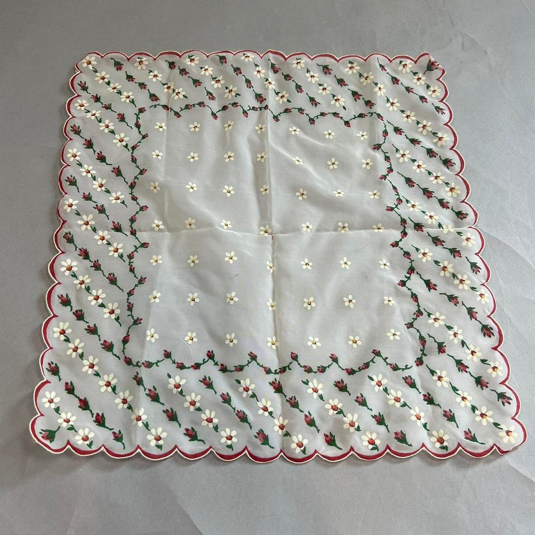 Vintage floral handkerchief