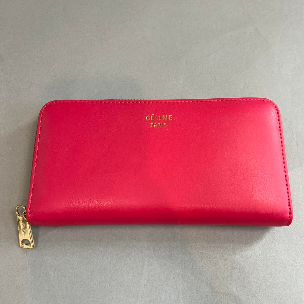 Hot pink and gold wallet