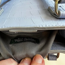 Load image into Gallery viewer, Wild Fable blue croc textured handbag
