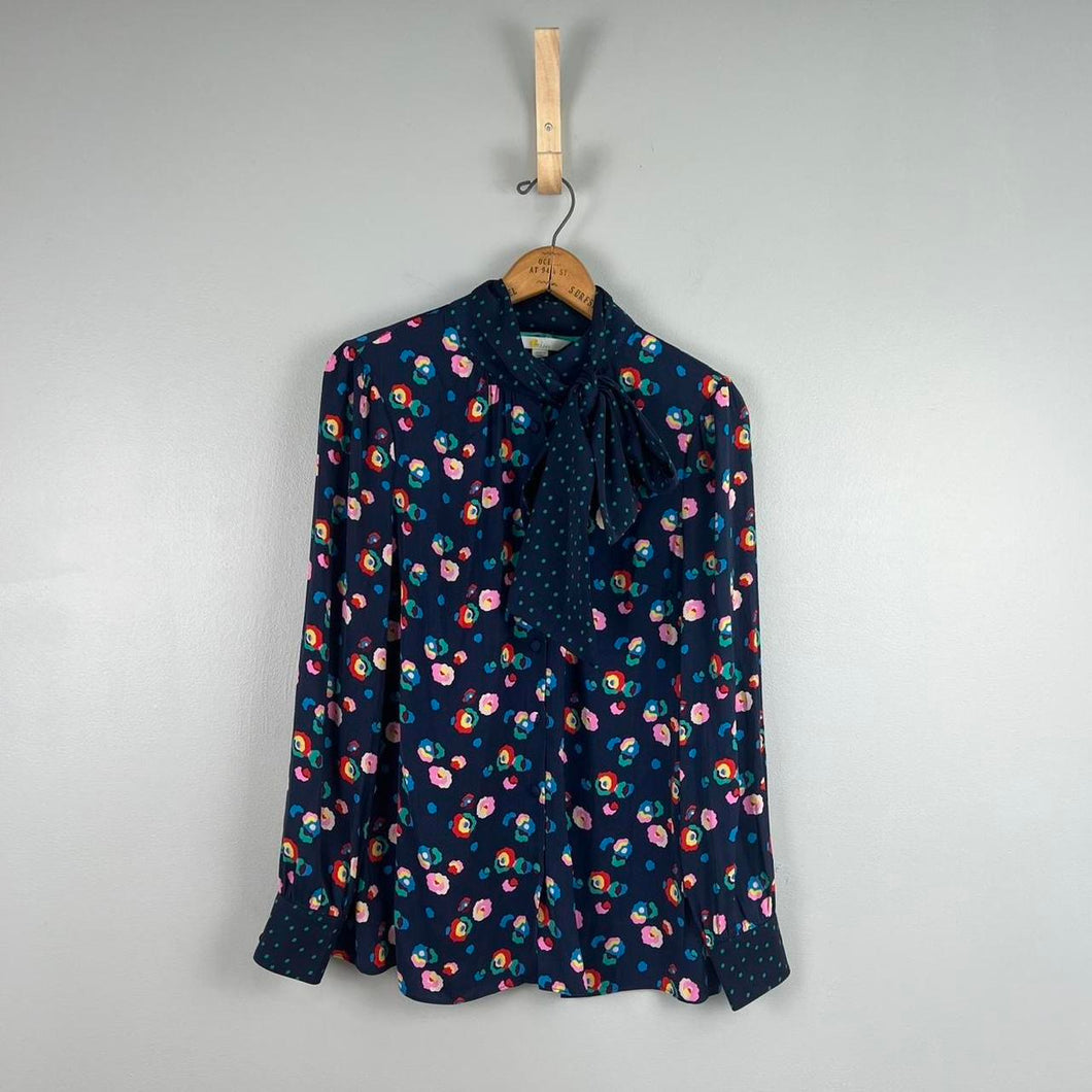 Boden grace tie neck blouse