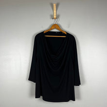 Load image into Gallery viewer, Black Tahari cowl neck blouse
