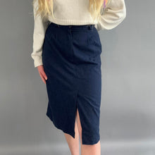 Load image into Gallery viewer, Vintage 70s navy skirt
