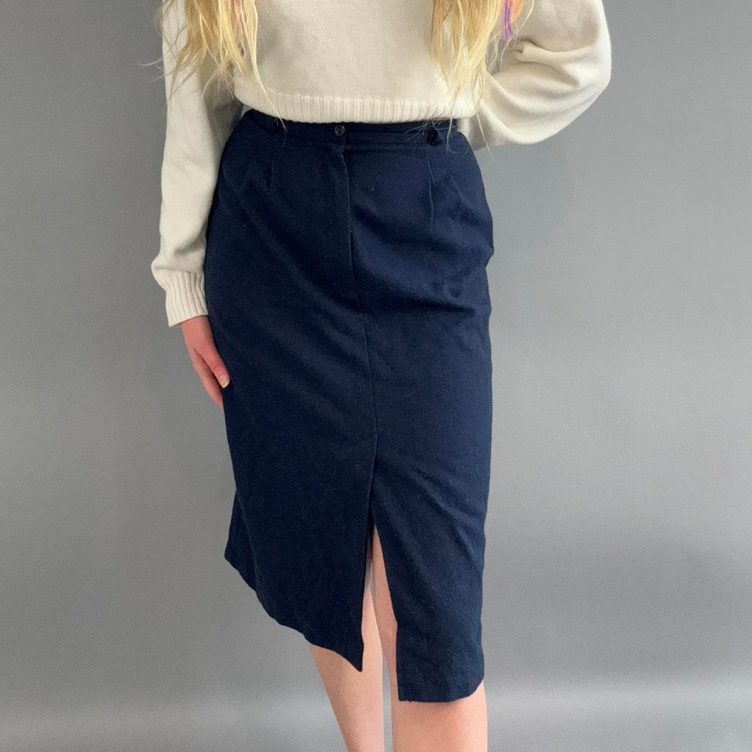 Vintage 70s navy skirt