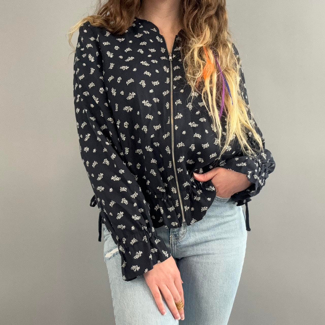 LOFT floral bomber