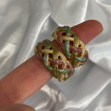 Load image into Gallery viewer, Vintage woven hoops

