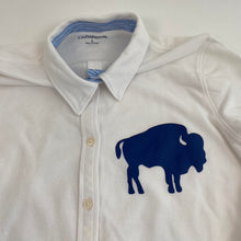 Load image into Gallery viewer, Reworked Buffalo button down blouse
