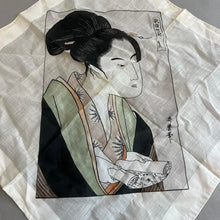 Load image into Gallery viewer, Japanese Ukiyo-e style square scarf

