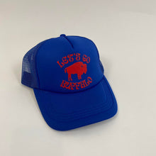 Load image into Gallery viewer, Custom let’s go buffalo trucker hat
