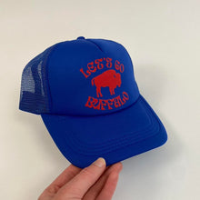 Load image into Gallery viewer, Custom let’s go buffalo trucker hat
