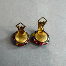 Load image into Gallery viewer, Vintage Millefiori Murano Venetian Glass clip on earrings
