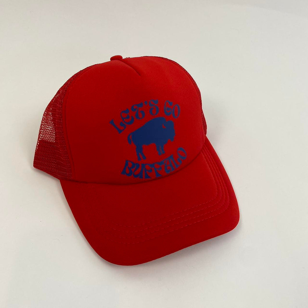 Custom let’s go buffalo trucker hat