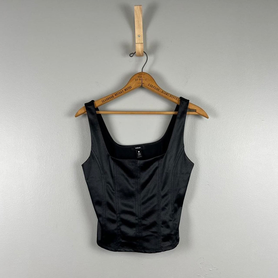 Aqua corset tank top