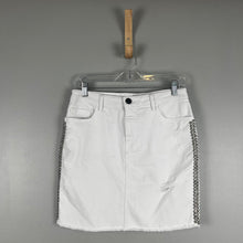 Load image into Gallery viewer, Etienne Marcel white denim mini skirt
