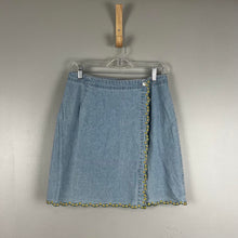 Load image into Gallery viewer, Y2K AMI Paris denim wrap skirt
