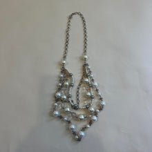 Load image into Gallery viewer, Multi strand pearl and crystal necklace
