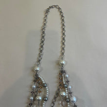 Load image into Gallery viewer, Multi strand pearl and crystal necklace
