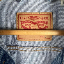 Load image into Gallery viewer, Levi’s blue jean jacket
