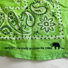 Load image into Gallery viewer, 100% cotton green bandana
