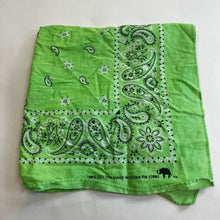 Load image into Gallery viewer, 100% cotton green bandana

