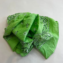 Load image into Gallery viewer, 100% cotton green bandana
