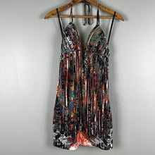 Load image into Gallery viewer, Bebe Y2K tribal halter Mini Dress
