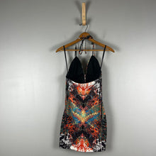 Load image into Gallery viewer, Bebe Y2K tribal halter Mini Dress
