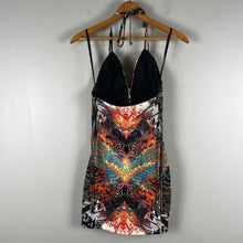 Load image into Gallery viewer, Bebe Y2K tribal halter Mini Dress
