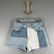 Load image into Gallery viewer, PacSun colorblock denim shorts
