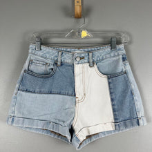 Load image into Gallery viewer, PacSun colorblock denim shorts
