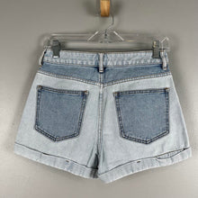 Load image into Gallery viewer, PacSun colorblock denim shorts
