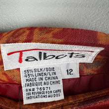 Load image into Gallery viewer, Vintage Talbots patterned midi skirt
