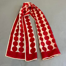Load image into Gallery viewer, Vintage polka dot scarf
