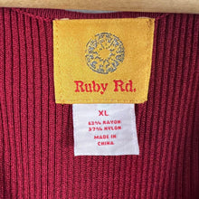 Load image into Gallery viewer, Ruby Rd. Burgundy Beaded Tank Top
