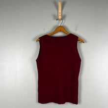Load image into Gallery viewer, Ruby Rd. Burgundy Beaded Tank Top
