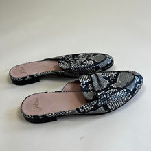 Load image into Gallery viewer, J.Crew snakeskin loafer mules
