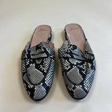 Load image into Gallery viewer, J.Crew snakeskin loafer mules
