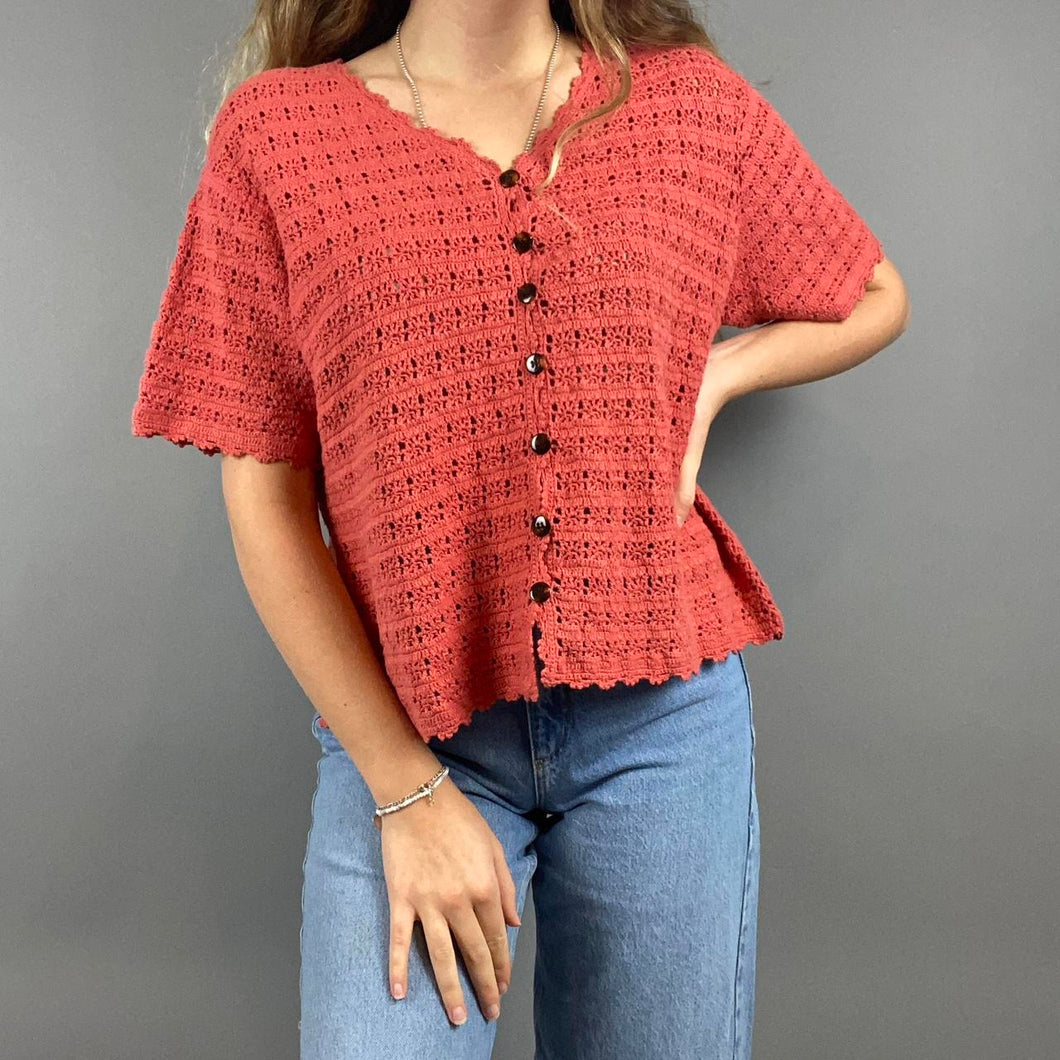 Retro crochet blouse