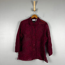 Load image into Gallery viewer, Alfred dunner sheer button down
