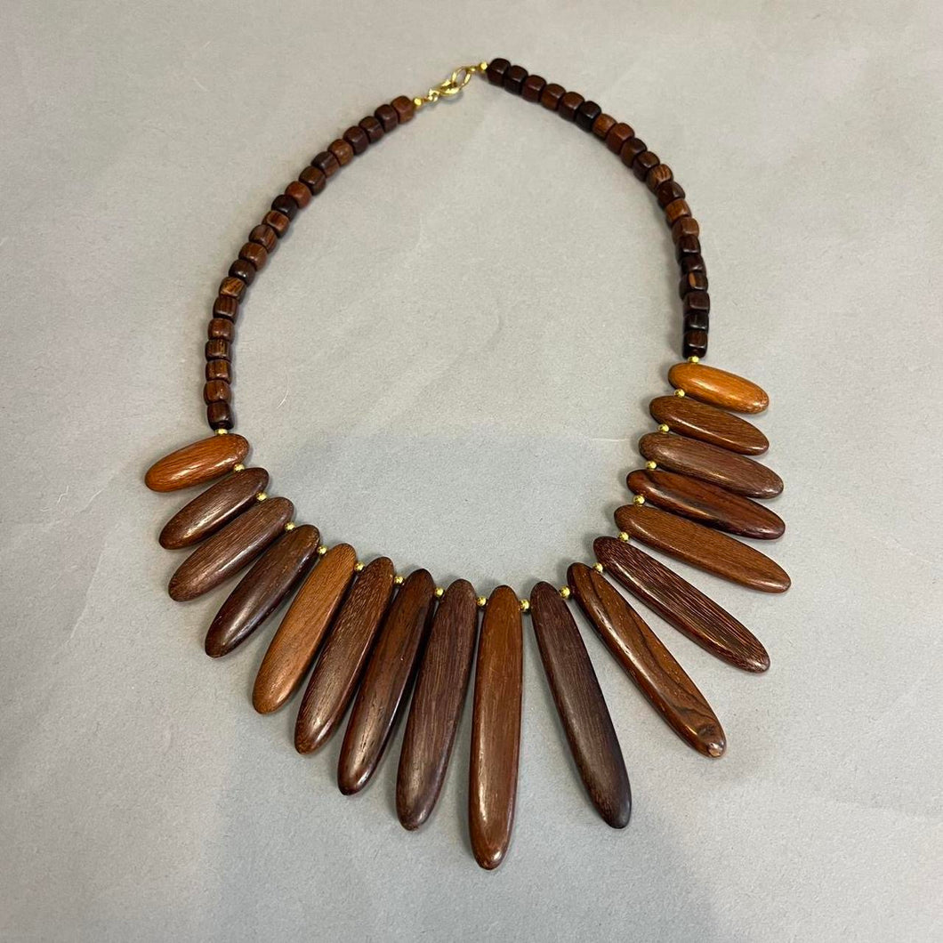 Vintage wooden necklace