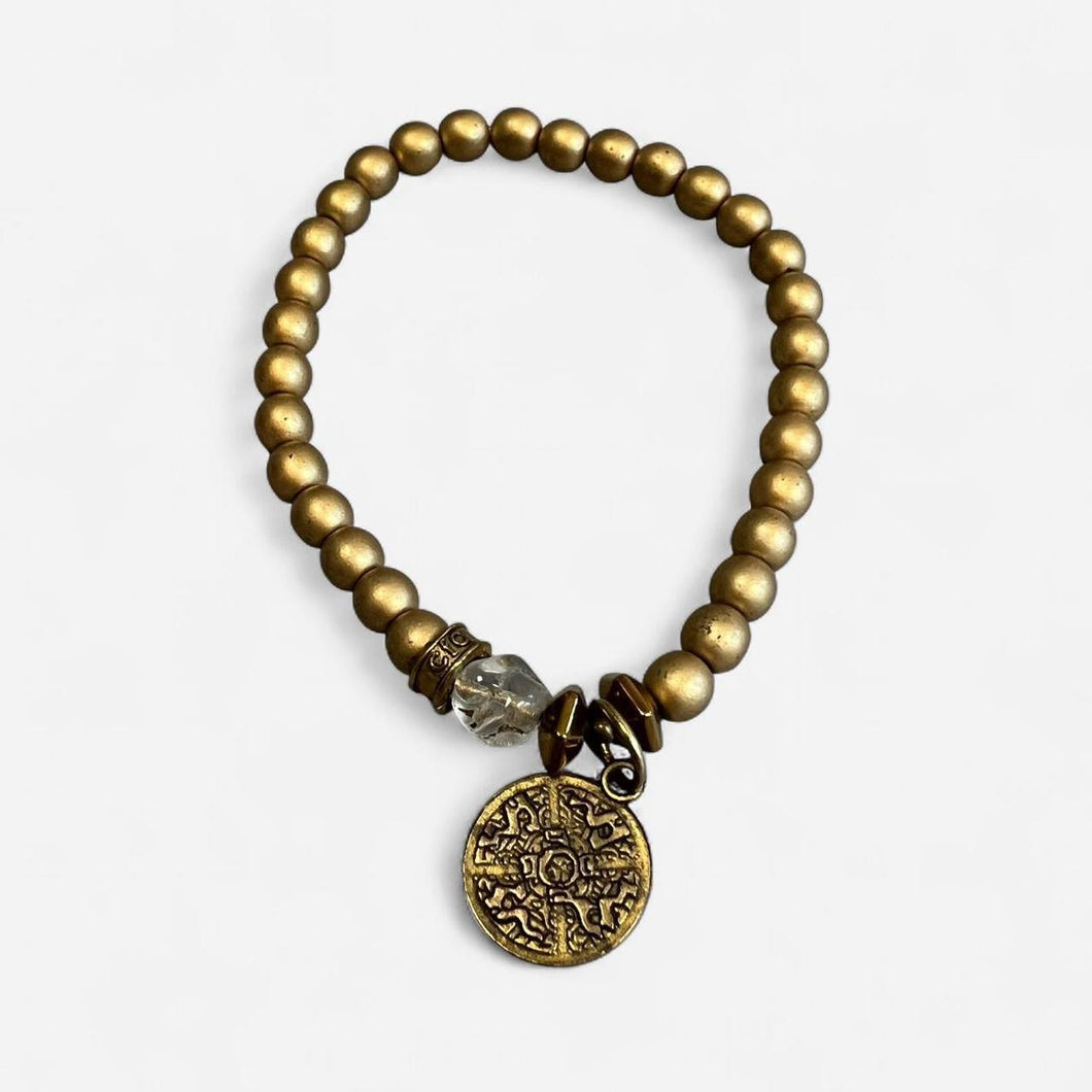 Gold beaded bracelet