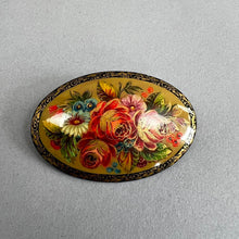 Load image into Gallery viewer, Vintage Russian lacquer brooch
